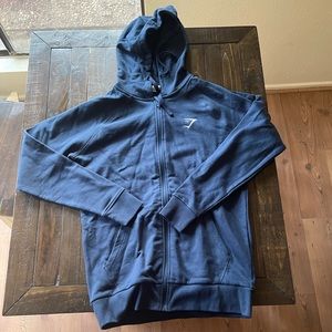 GYM SHARK ESSENTIAL OVERSIZED ZIP UP HOODIE size small